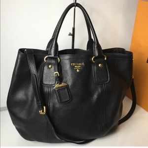 Prada MINT CONDITION BROWN OR BLACK 8”X 5”X 13”